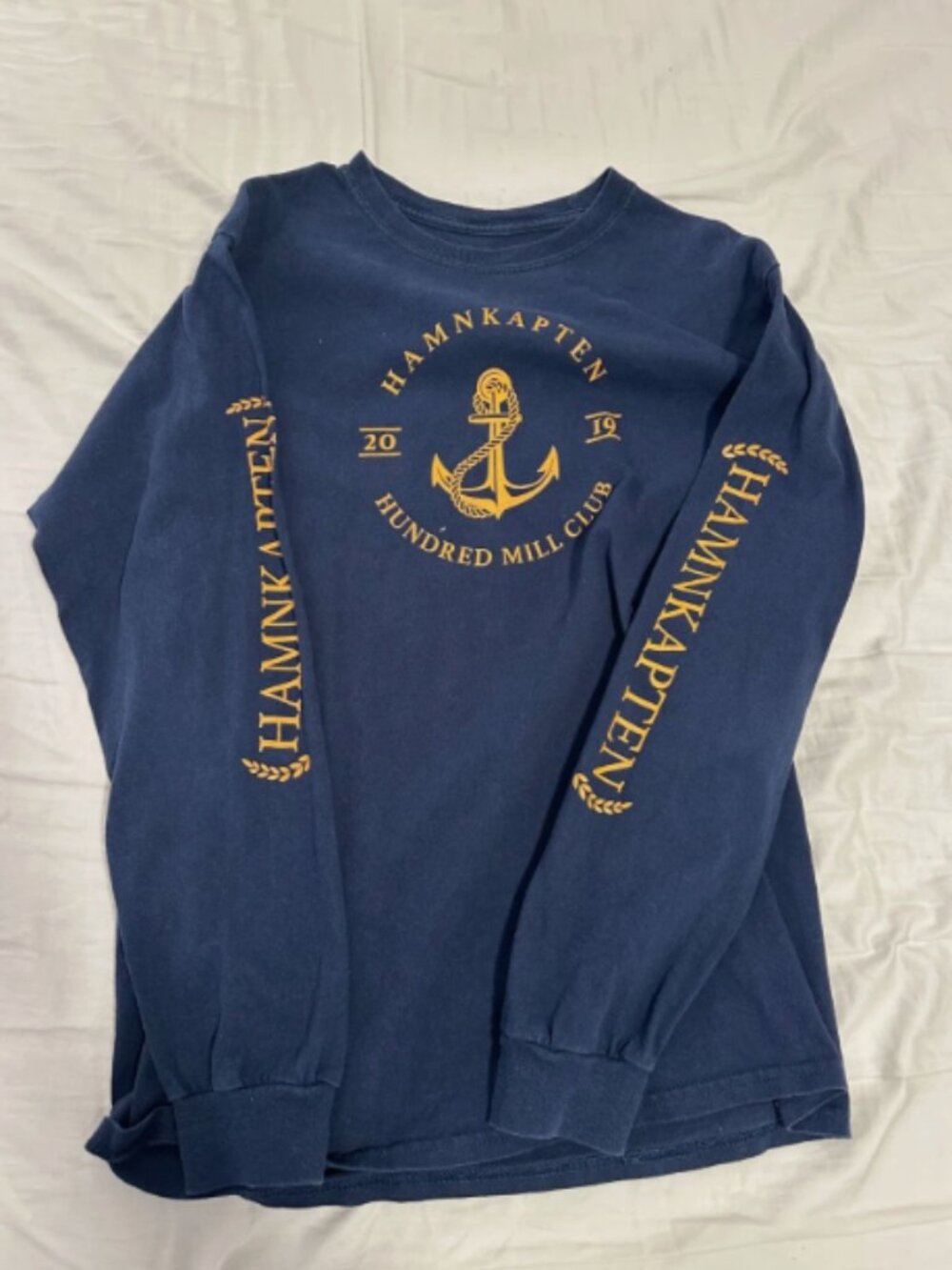 PewDiePie Hundred Mill Club "Hamnkapten" Long Sleeve Shirt 2019 Size M